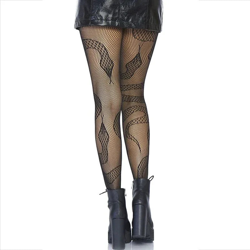 Leg Avenue – Bas Net Serpents Noir