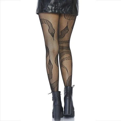 Leg Avenue – Bas Net Serpents Noir