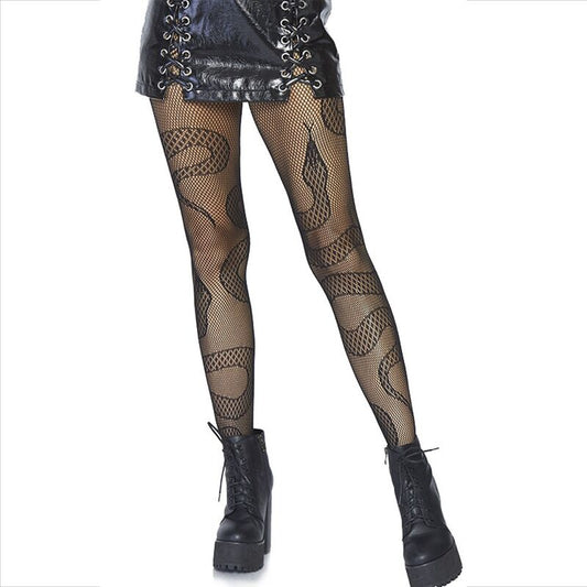 LEG AVENUE - MEDIAS DE RED DE SERPIENTE NEGRA