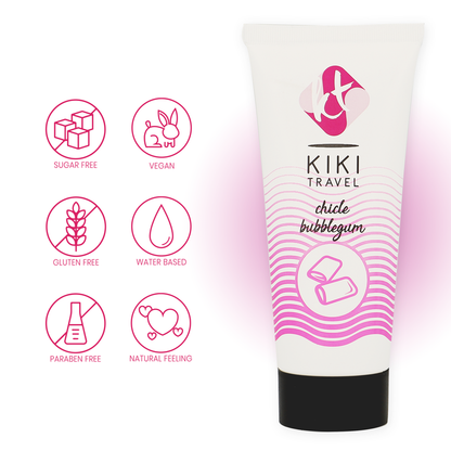 KIKÍ TRAVEL - LUBRICANTE DE CHICLE DE FRESA 50 ML