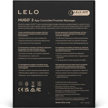 Lelo – Masseur de Prostate Hugo 2 Noir