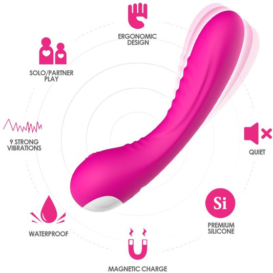 Vibrateur legend silicone fuchsia – Armony