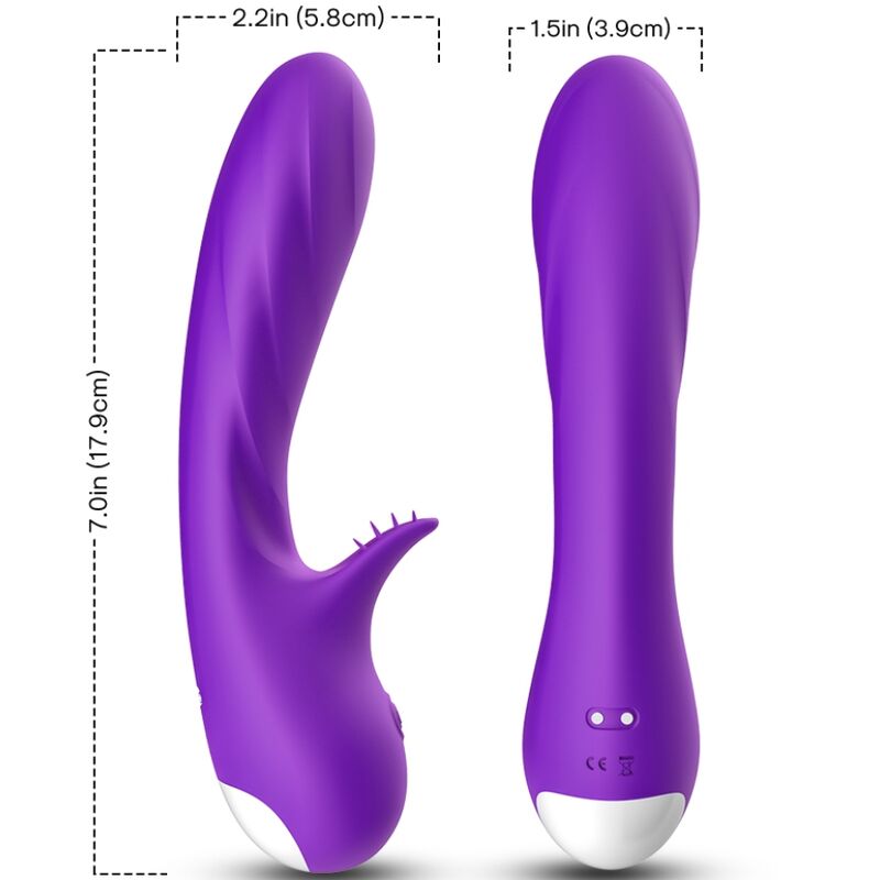 Vibrateur romance avec stimulateur violet – Armony