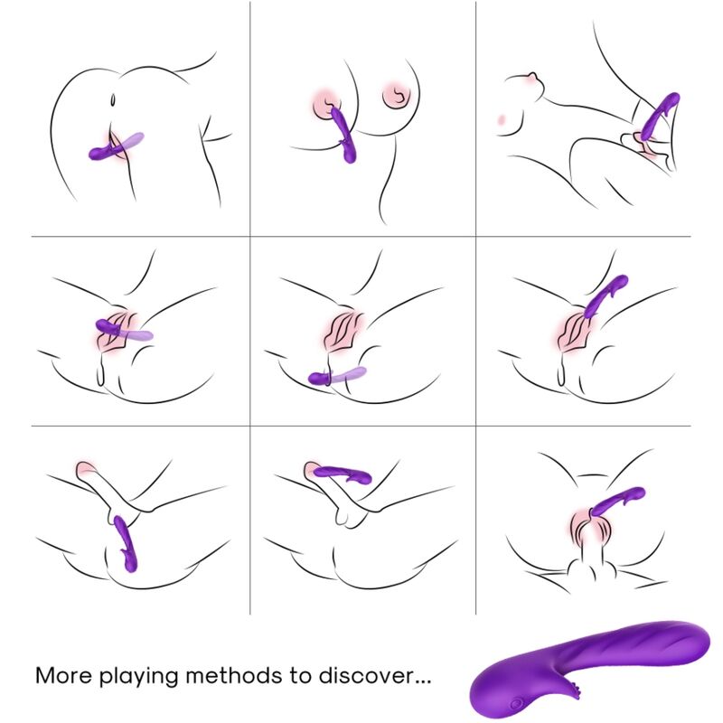 Vibrateur romance avec stimulateur violet – Armony
