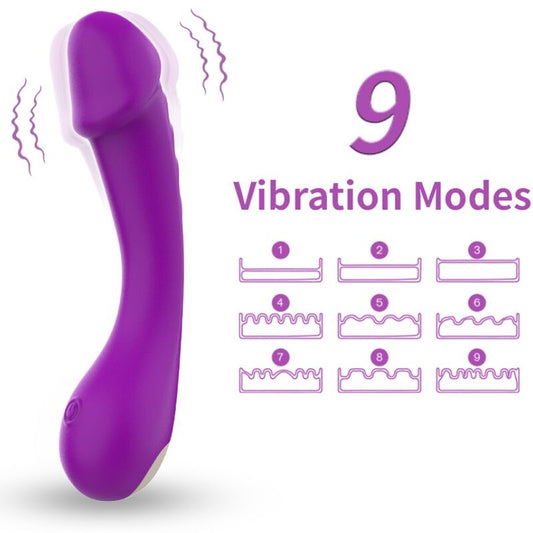 ARMONY - PURPLE SILICONE G-SPOT VIBRATOR DILDO