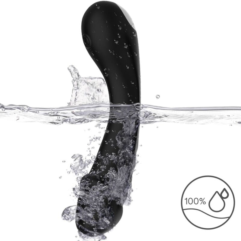 Gode vibrateur point g silicone noir – Armony