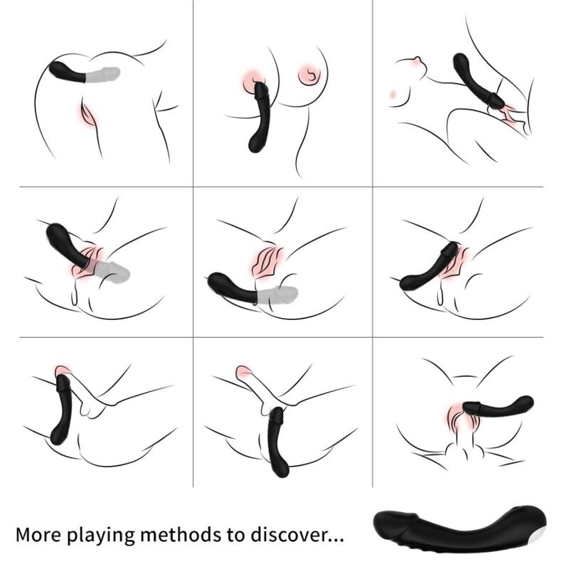 Gode vibrateur point g silicone noir – Armony