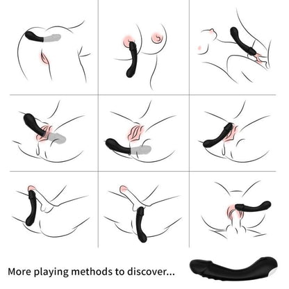 Gode vibrateur point g silicone noir – Armony