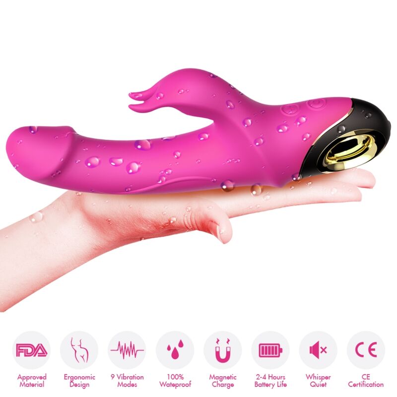 Meteror dildo vibrateur lapin rotateur fuchsia – Armony