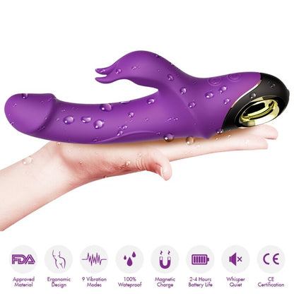 Meteror dildo vibrateur lapin violet – Armony