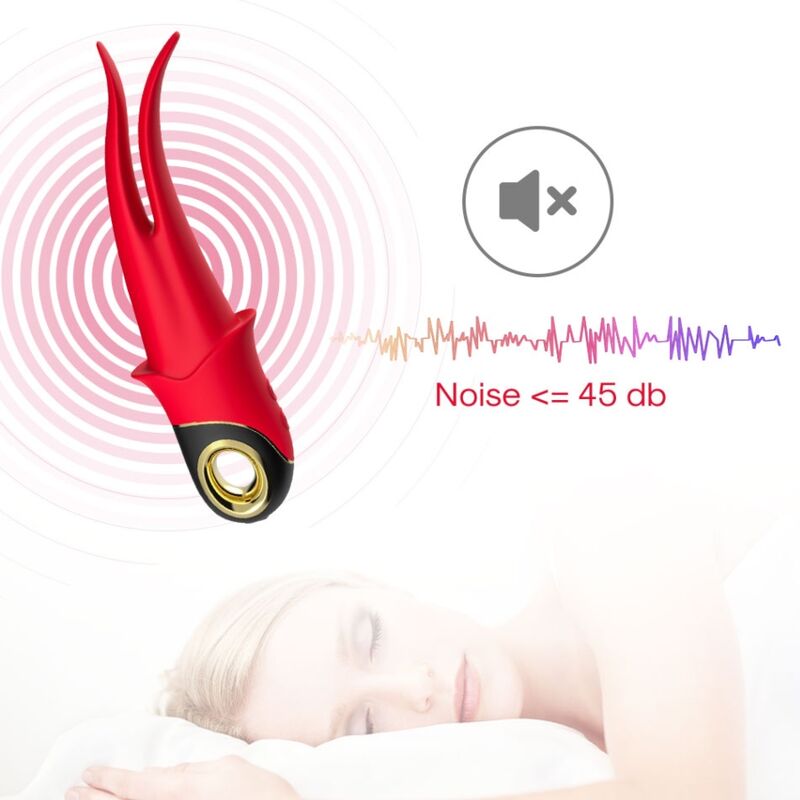 Vibrateur shadow double tête teasing rouge – Armony