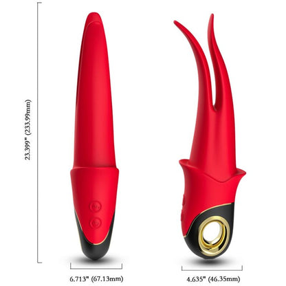 Vibrateur shadow double tête teasing rouge – Armony