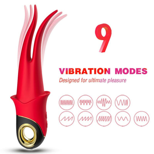 Vibrateur shadow double tête teasing rouge – Armony
