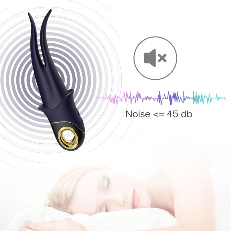 Vibrateur shadow double tête teasing bleu – Armony