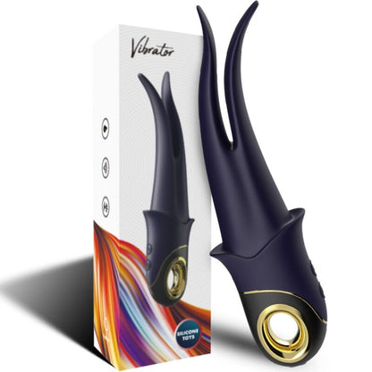 Vibrateur shadow double tête teasing bleu – Armony