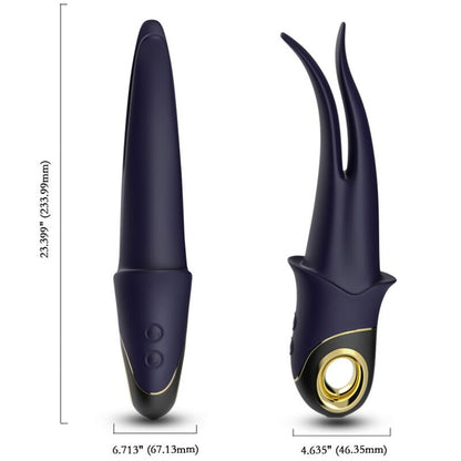 Vibrateur shadow double tête teasing bleu – Armony