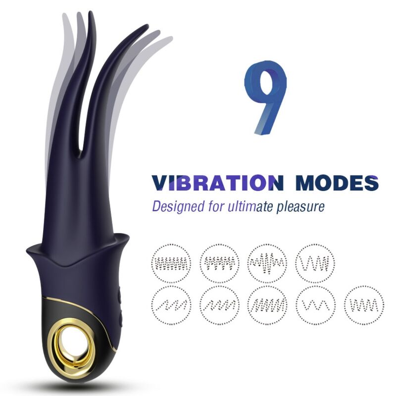Vibrateur shadow double tête teasing bleu – Armony