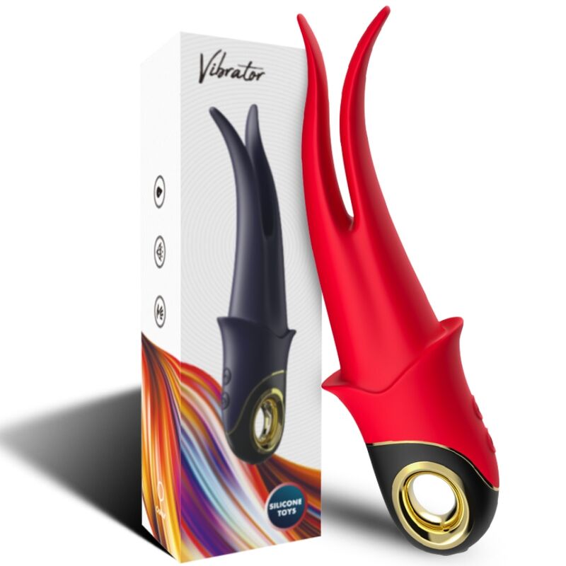 Vibrateur shadow double tête teasing rouge – Armony