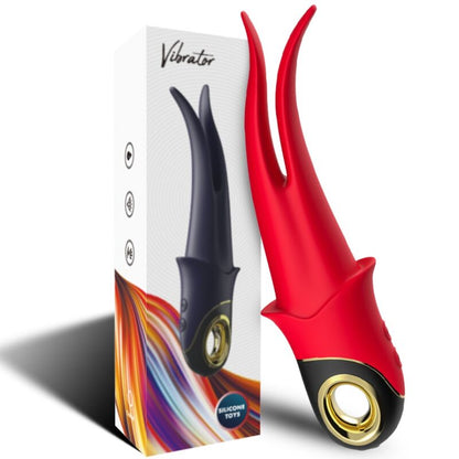 Vibrateur shadow double tête teasing rouge – Armony