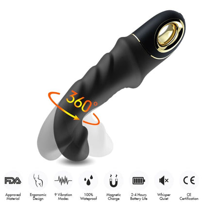 Joyblade gode vibrateur rotateur noir – Armony
