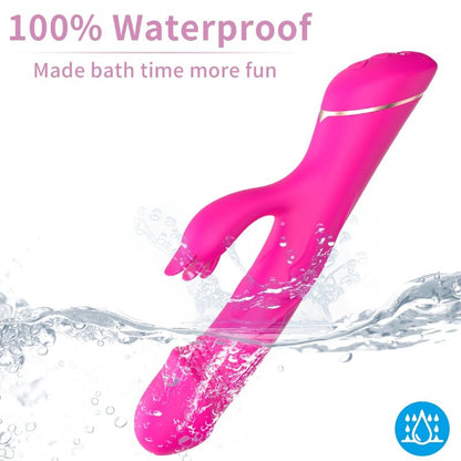 Gode vibrateur lapin silicone fuchsia – Armony