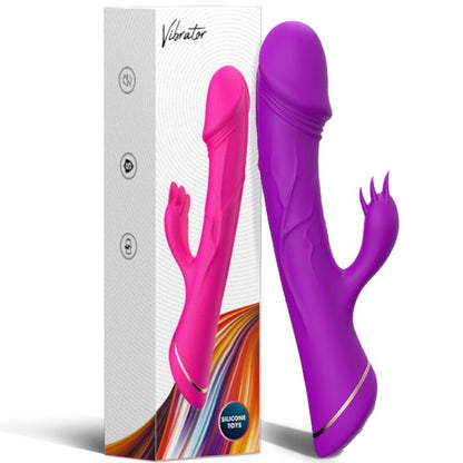 Gode vibrateur lapin silicone violet – Armony