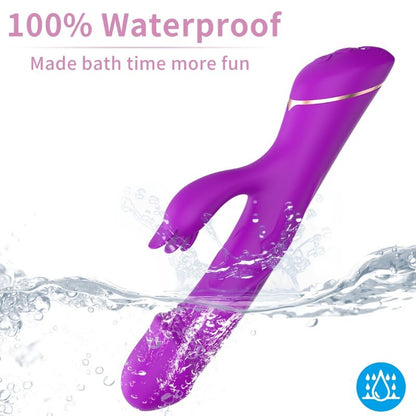 Gode vibrateur lapin silicone violet – Armony