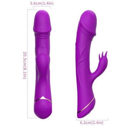 Gode vibrateur lapin silicone violet – Armony