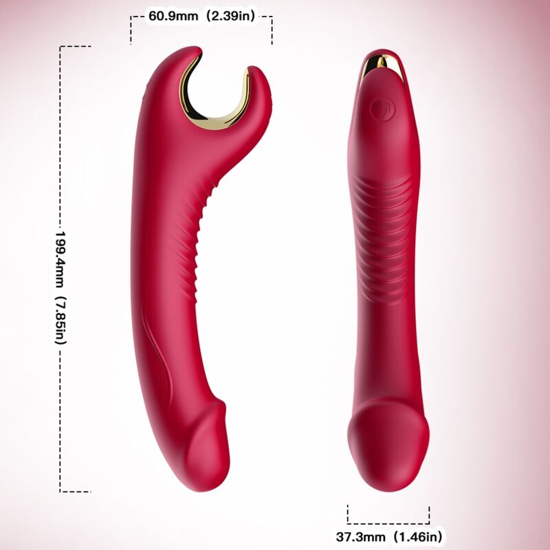 Vibrateur & rotateur prince dildo rouge – Armony