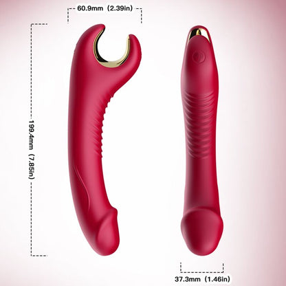 Vibrateur & rotateur prince dildo rouge – Armony