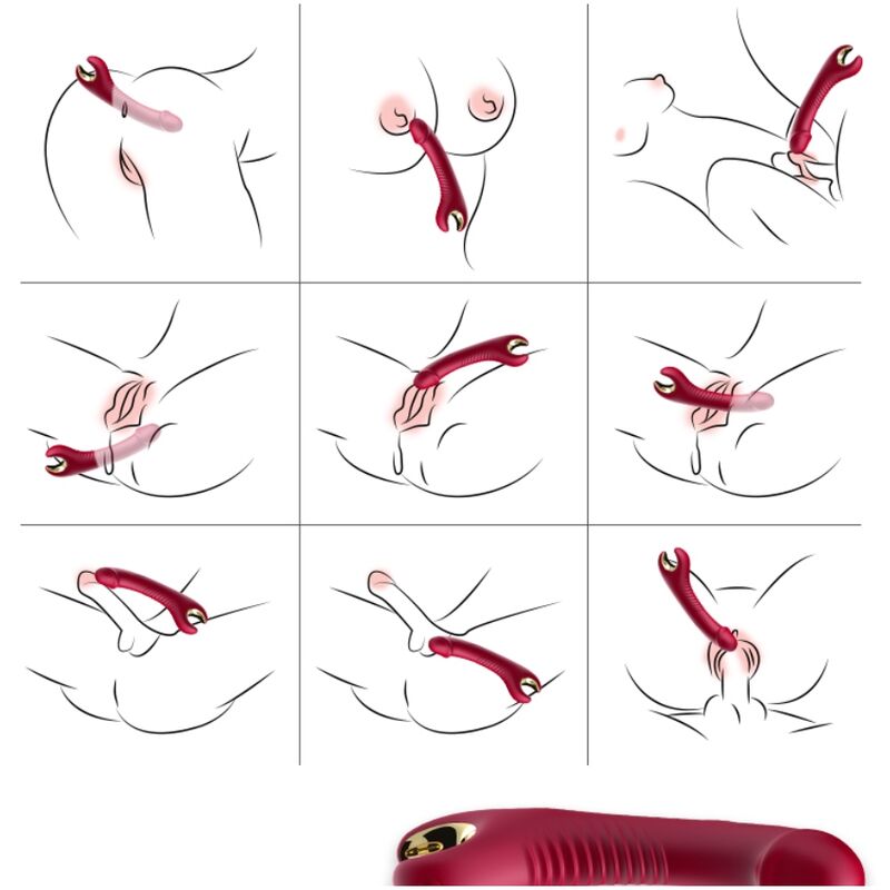 Vibrateur & rotateur prince dildo rouge – Armony