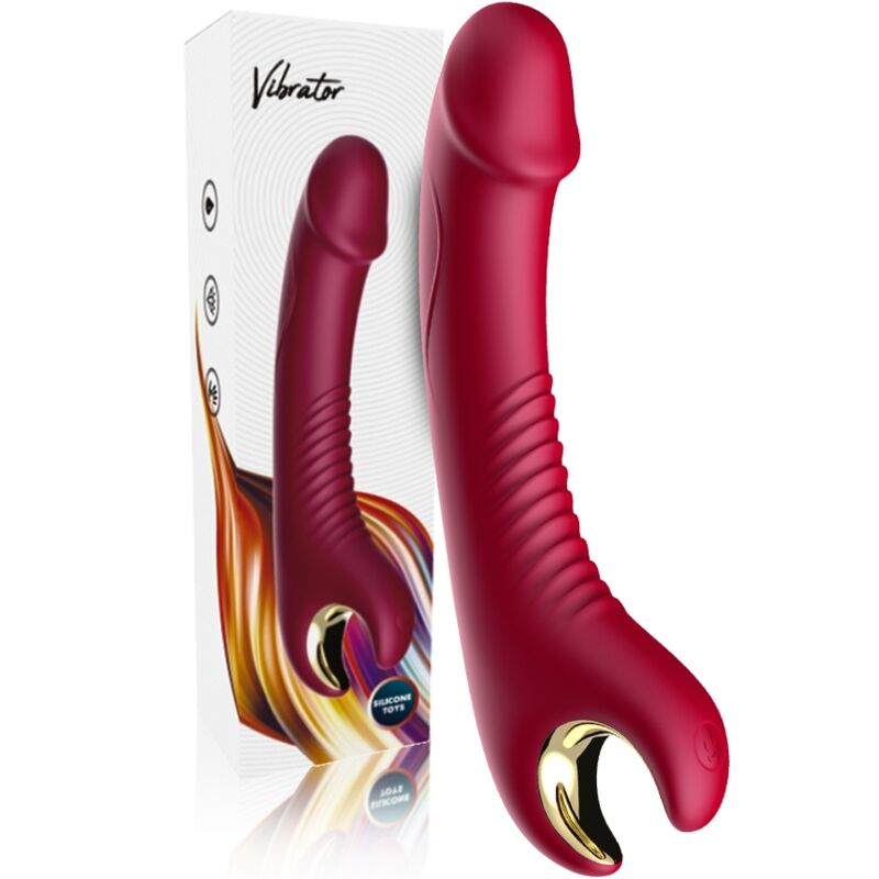 Vibrateur & rotateur prince dildo rouge – Armony