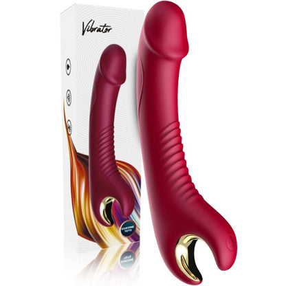 Vibrateur & rotateur prince dildo rouge – Armony