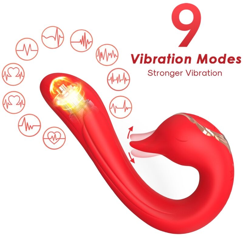 Vibrateur delfin multiposition & effet chaleur rouge – Armony