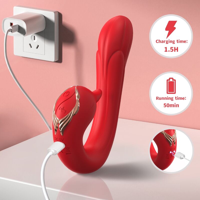 Vibrateur delfin multiposition & effet chaleur rouge – Armony