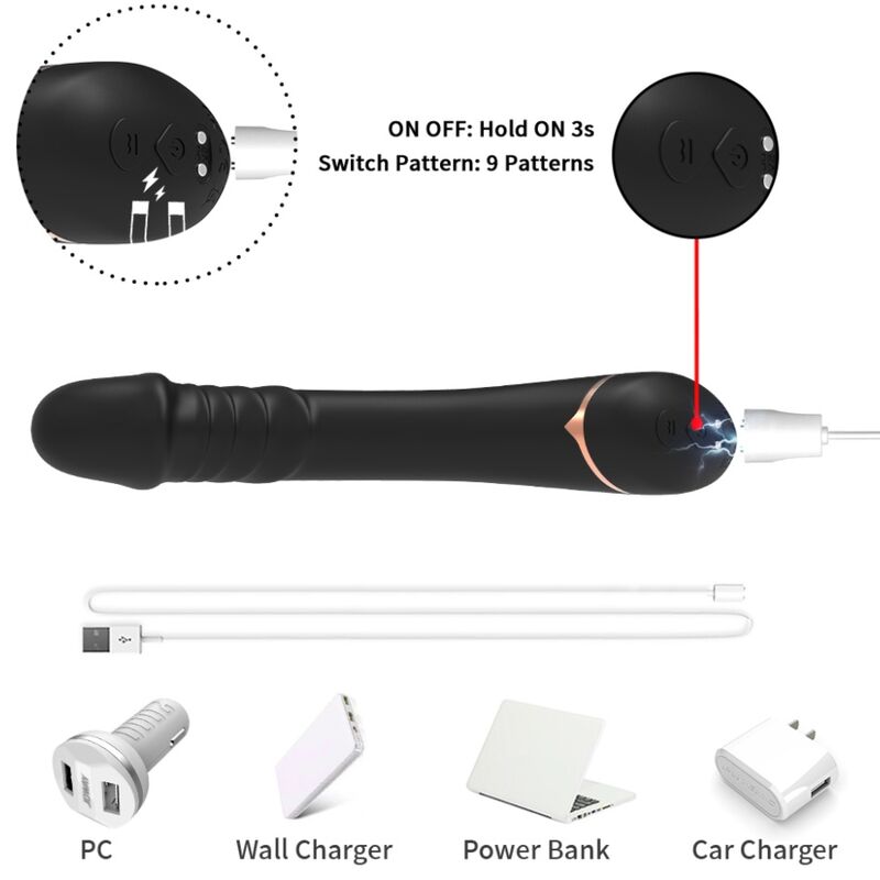 Gode vibrateur silicone noir – Armony