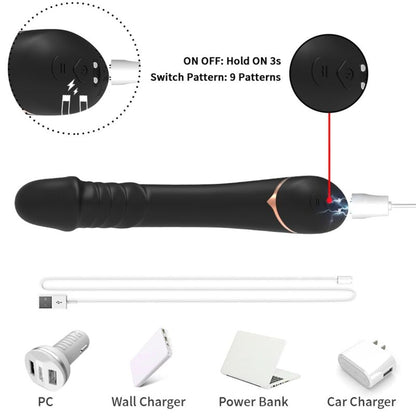 Gode vibrateur silicone noir – Armony