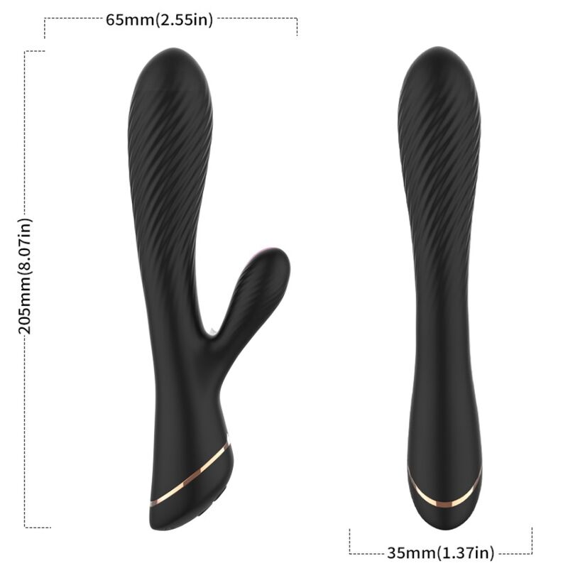 Vibrateur lapin silicone noir – Armony
