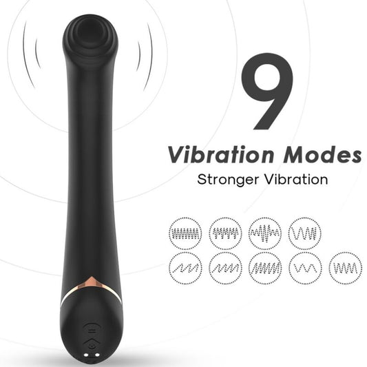 Vibrateur falt head silicone noir – Armony