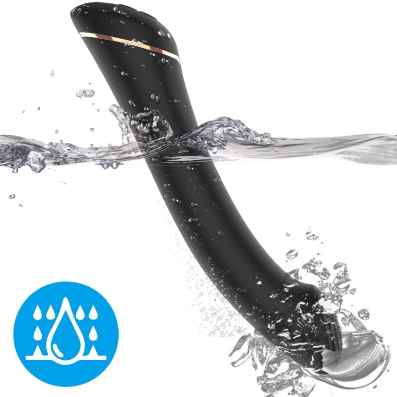 Vibrateur falt head silicone noir – Armony