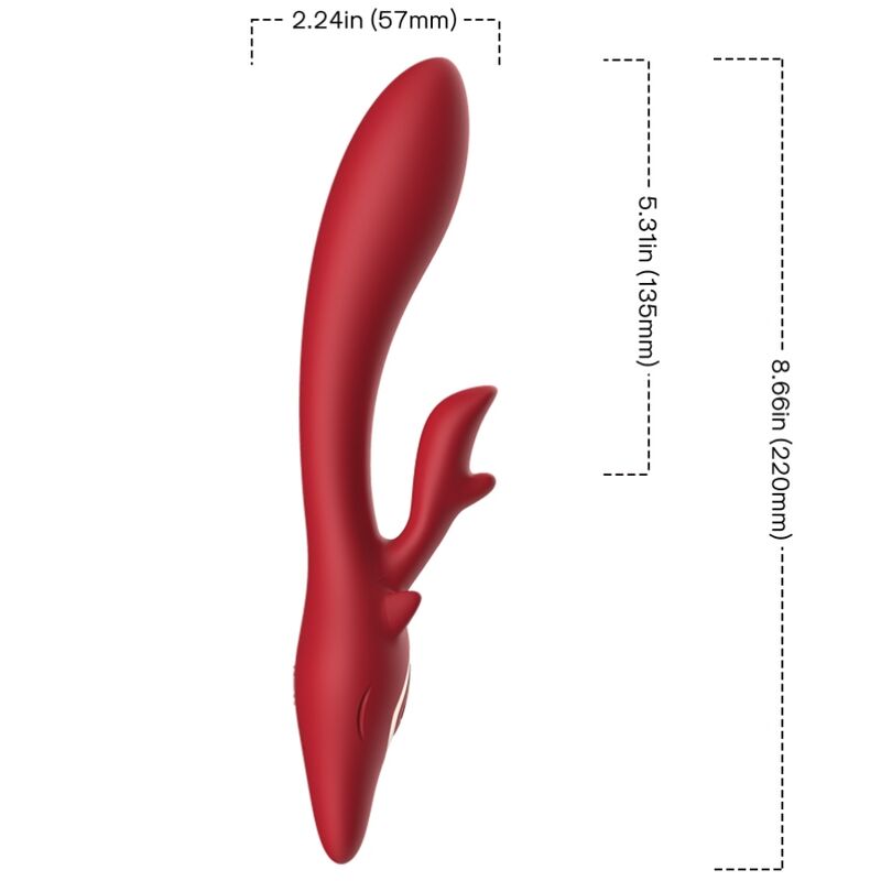 Vibrateur elk rabbit courbe rouge – Armony