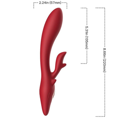 Vibrateur elk rabbit courbe rouge – Armony