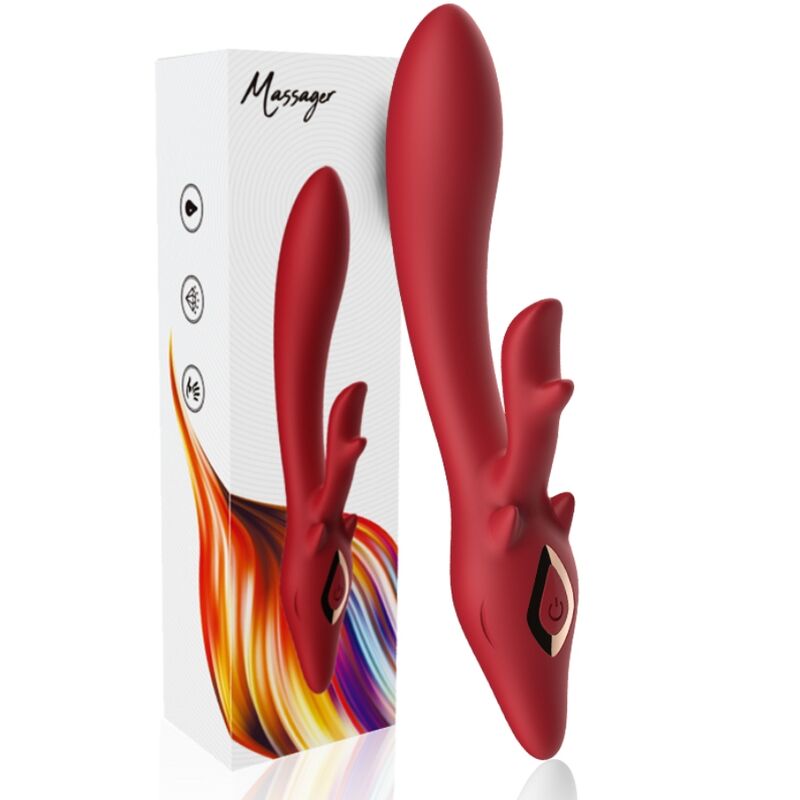 Vibrateur elk rabbit courbe rouge – Armony