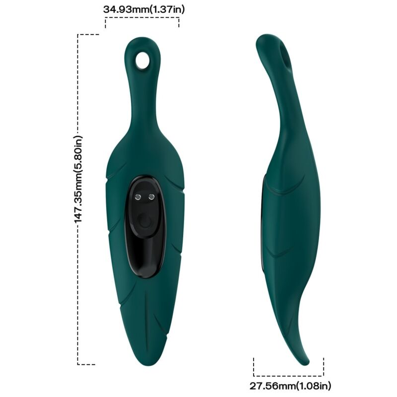 Stimulateur & vibrateur vert feuille – Armony