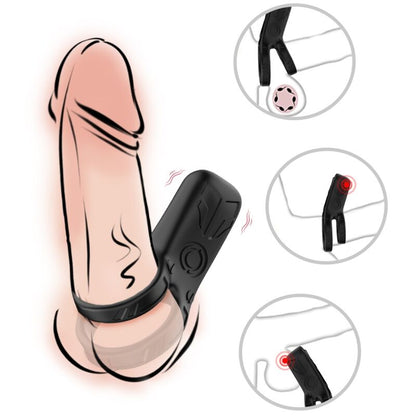 Vibrateur double anneau noir – Armony