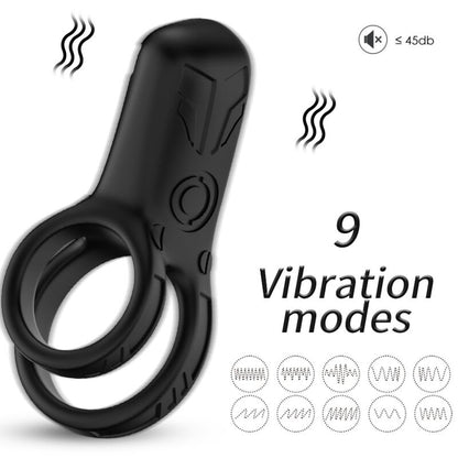 Vibrateur double anneau noir – Armony