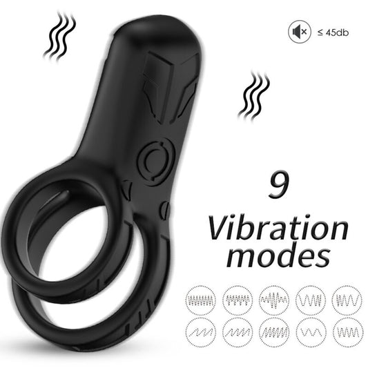 Vibrateur double anneau noir – Armony