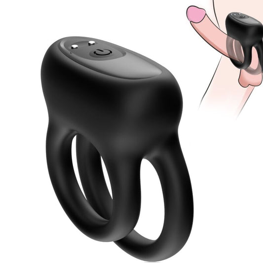 Vibrateur double anneau noir – Armony