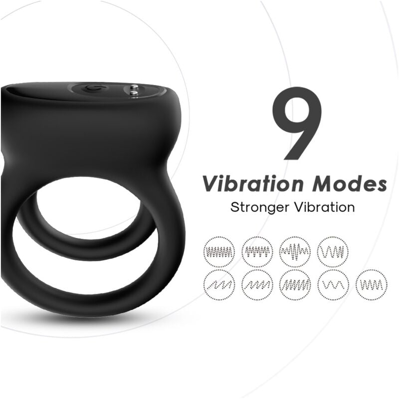 Vibrateur double anneau noir – Armony