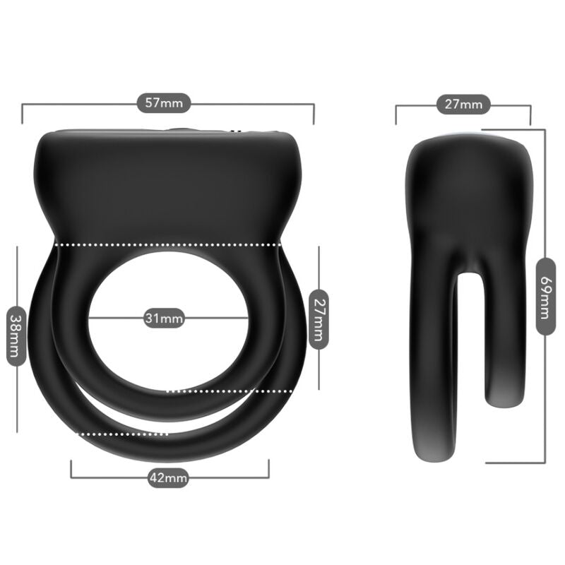 Vibrateur double anneau noir – Armony